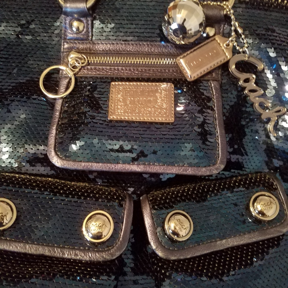 Authentic Limited Edition Sequins Coach Handbag - image 6